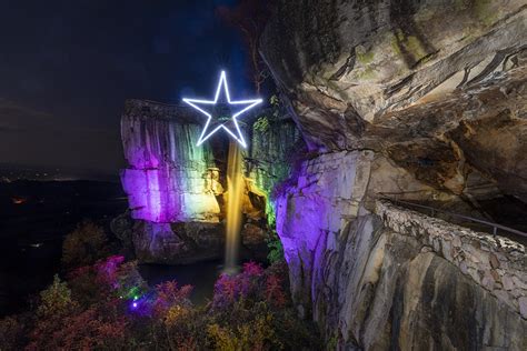 rock city lookout mountain metal cutout house|rock city christmas lights.